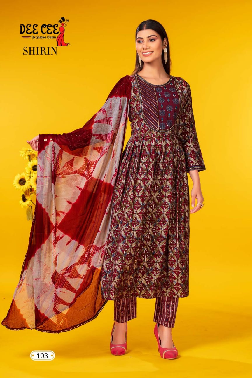 Shirin By Deecee Printed Kurti With Bottom Dupatta Catalog